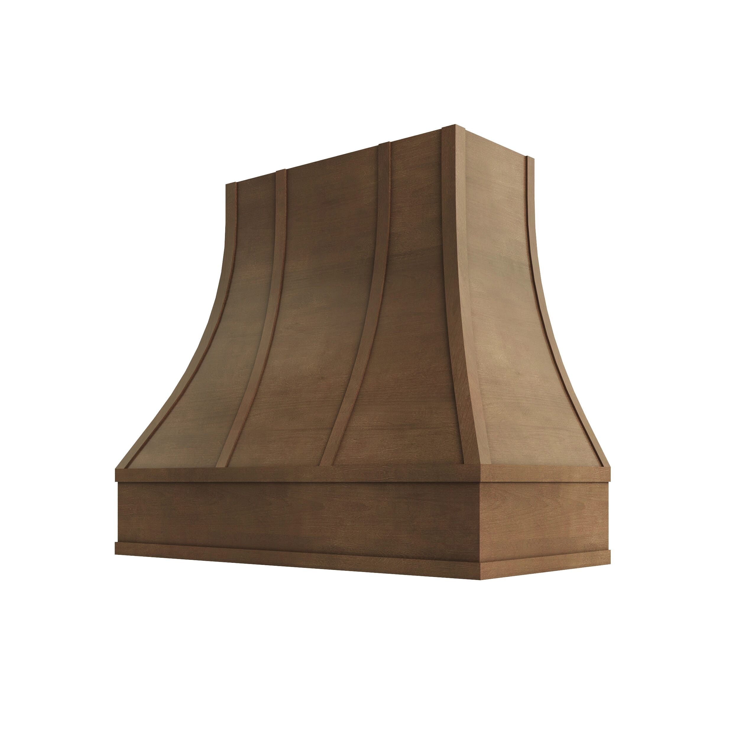 KCD Shaker Kodiak Curved Hood with Strapping Flat Trim - 36" W x 48" H - product photo