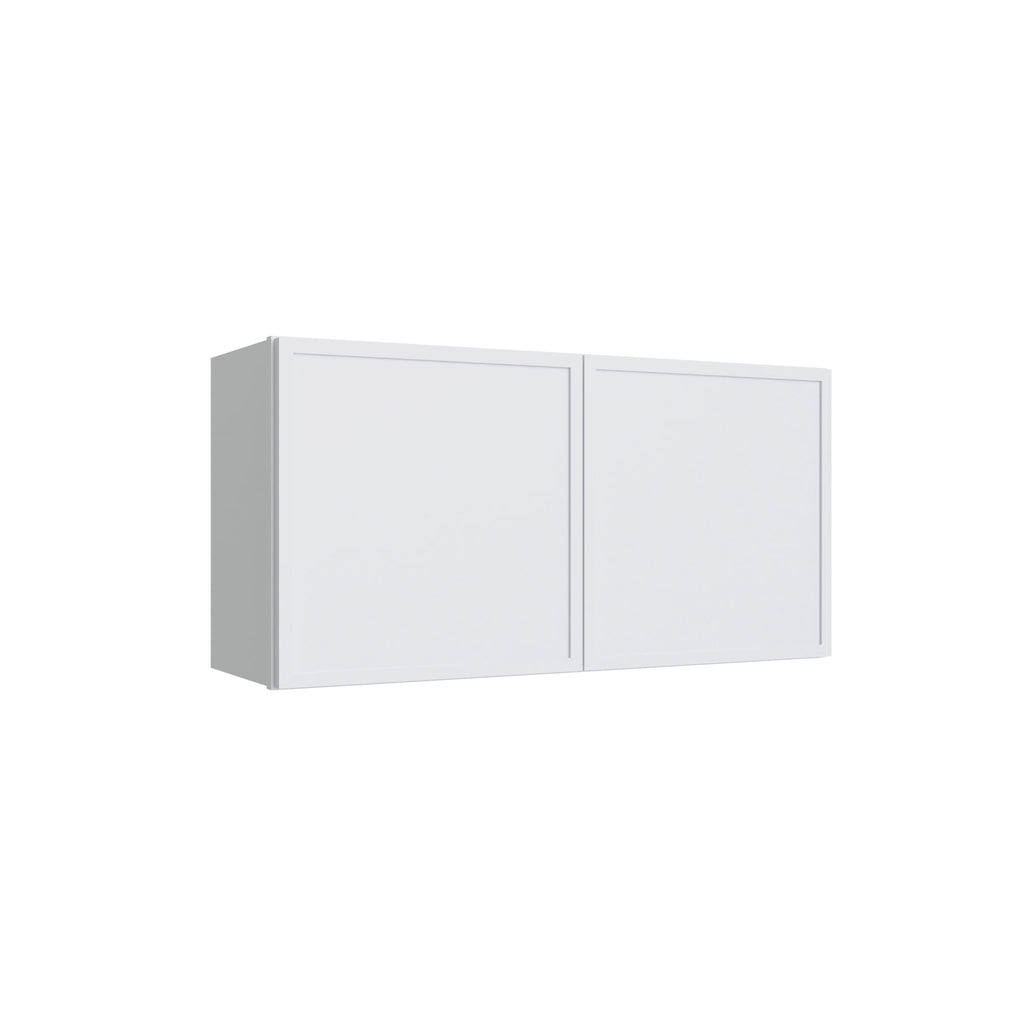 KCD Oslo White Double Door Wall Cabinet - 36" W x 18" H - product photo