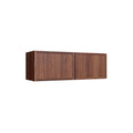 KCD Oslo Classic Walnut Double Door Wall Cabinet - 36" W x 12" H - product photo