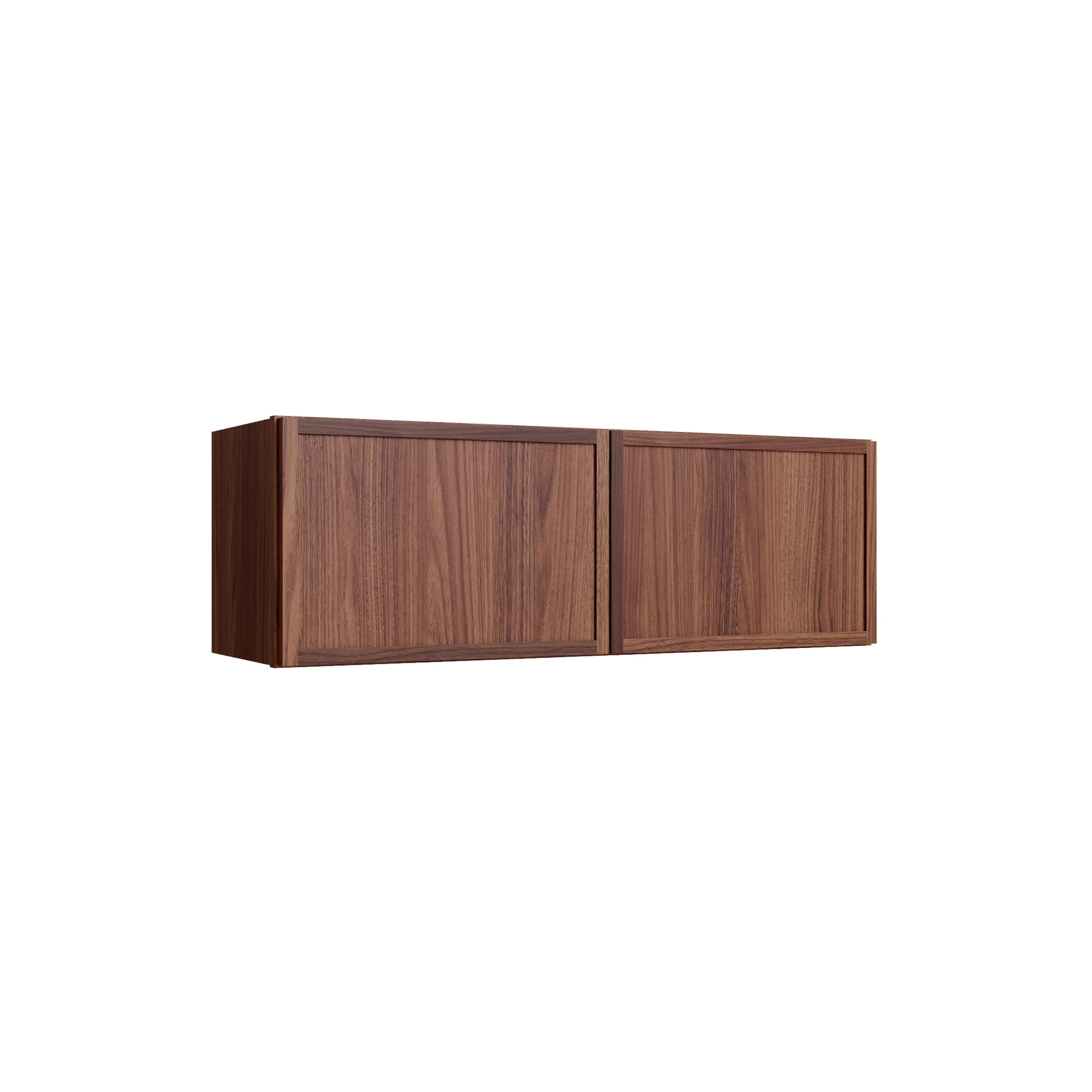 KCD Oslo Classic Walnut Double Door Wall Cabinet - 36" W x 12" H - product photo