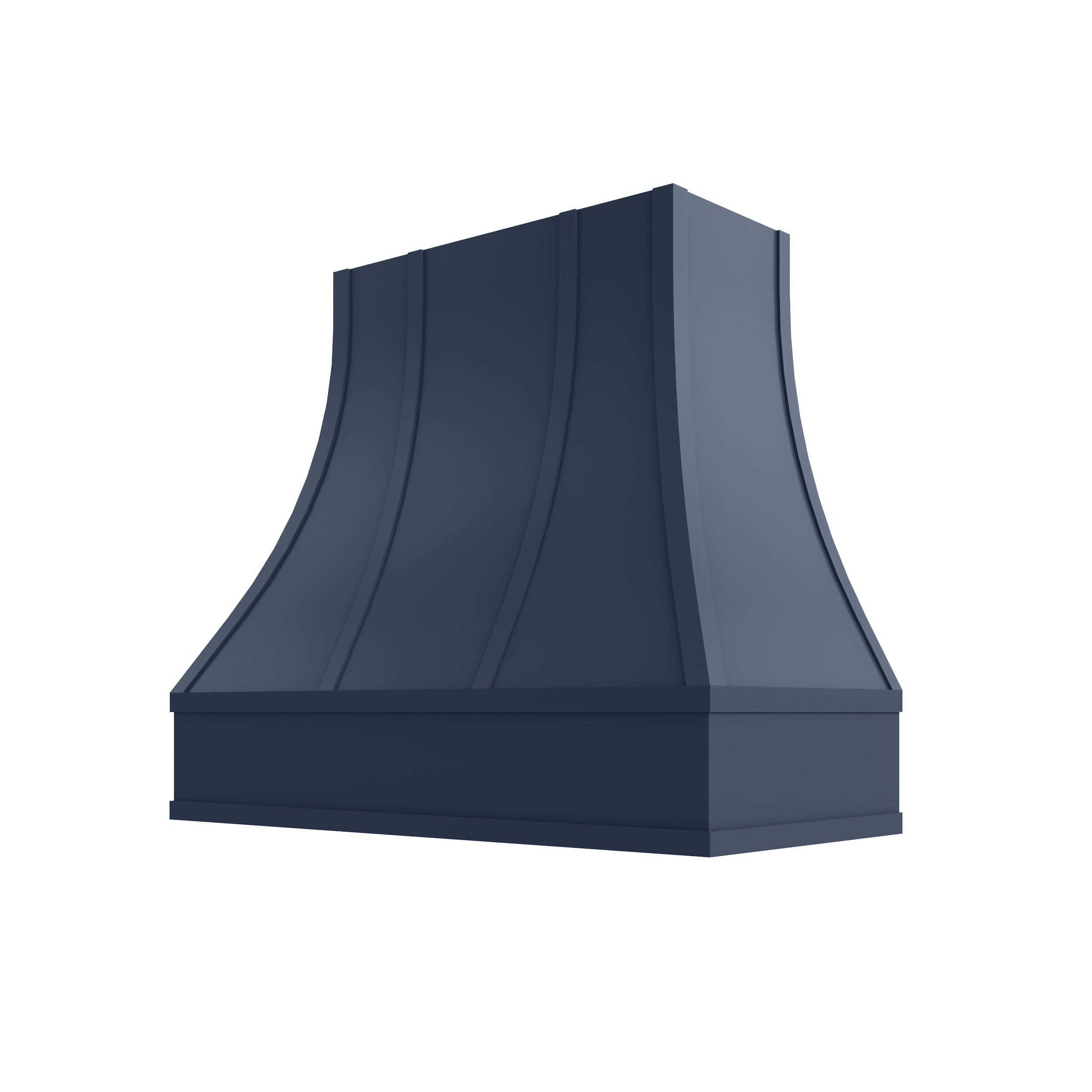 KCD Brooklyn Midnight Curved Hood with Strapping Flat Trim - 36" W x 30" H - product photo