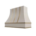 KCD Shaker Sand Curved Hood with Brass Strapping - 48" W x 30" H - product photo