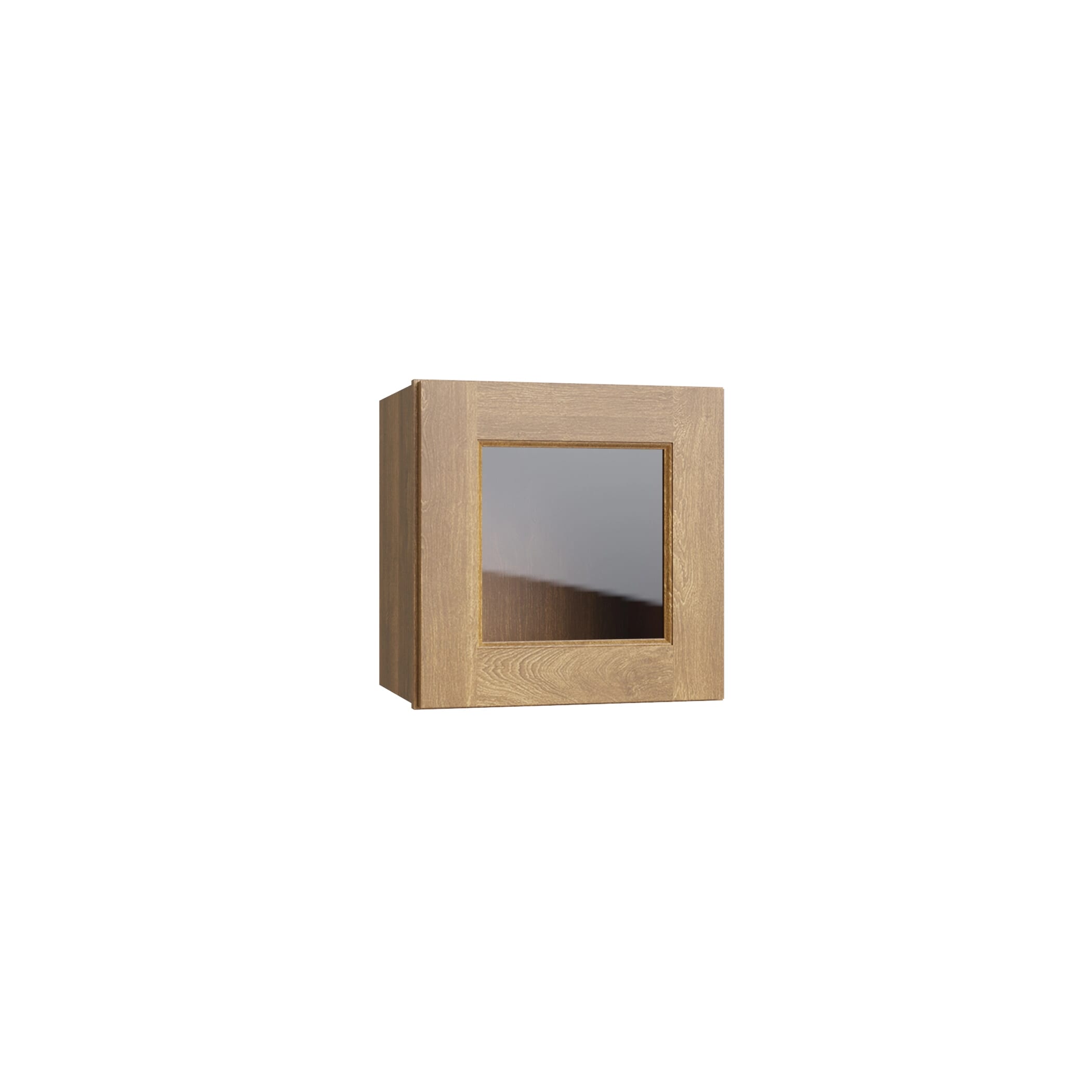 KCD Brooklyn Fawn 15" Wall Stacking Cabinets with Glass - product photo