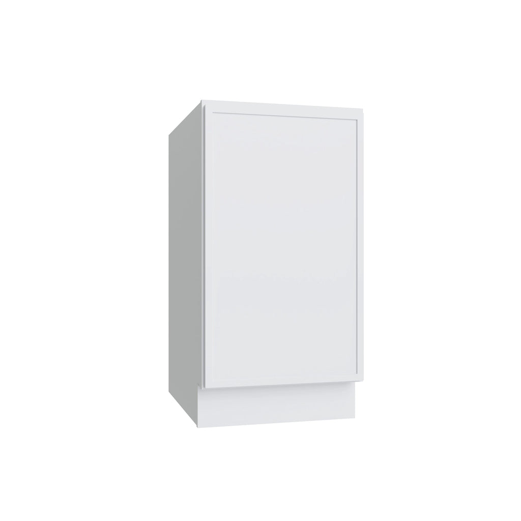 KCD Oslo White Full Height Single Door Base Cabinet - 15" W - product photo