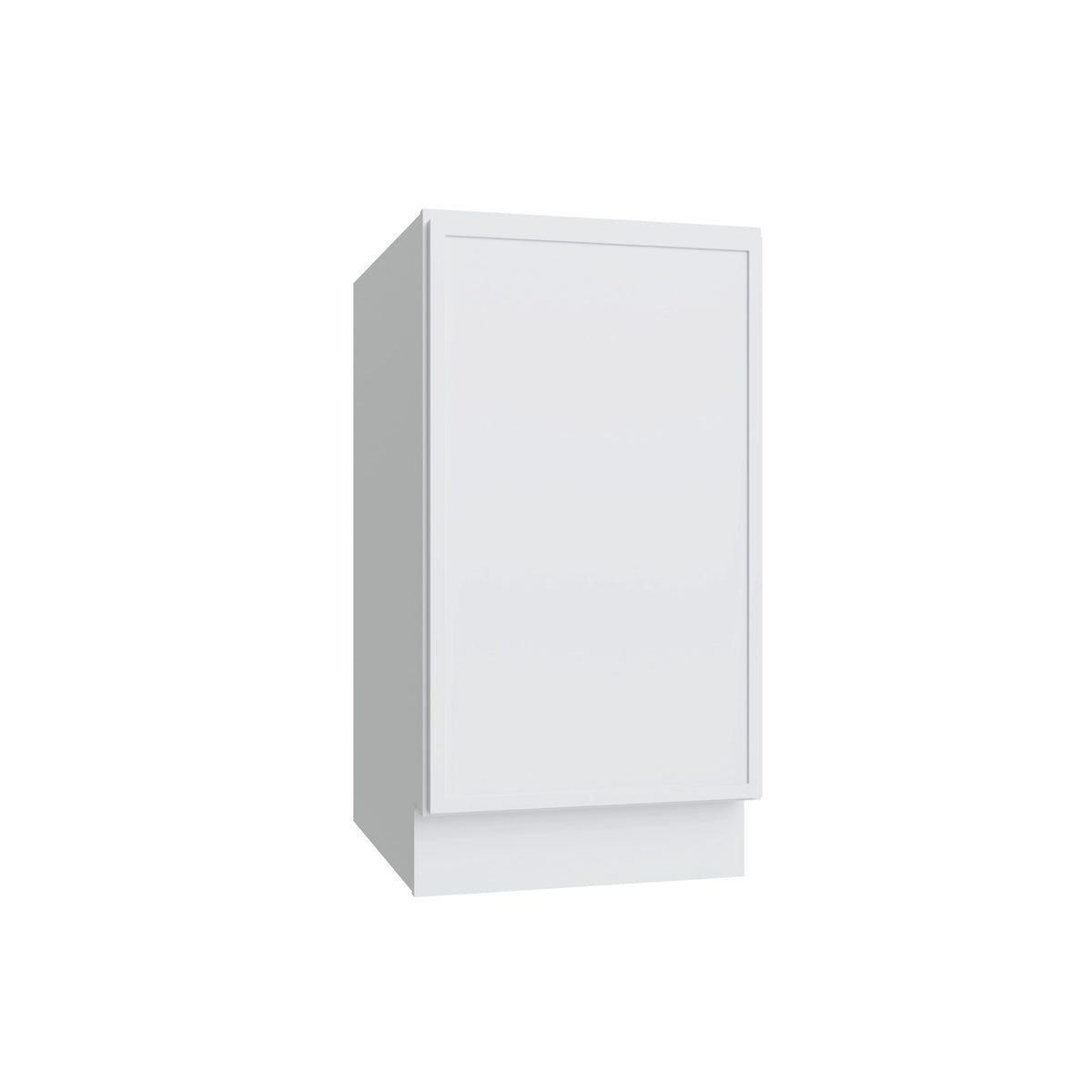KCD Oslo White Full Height Single Door Base Cabinet - 15" W - product photo