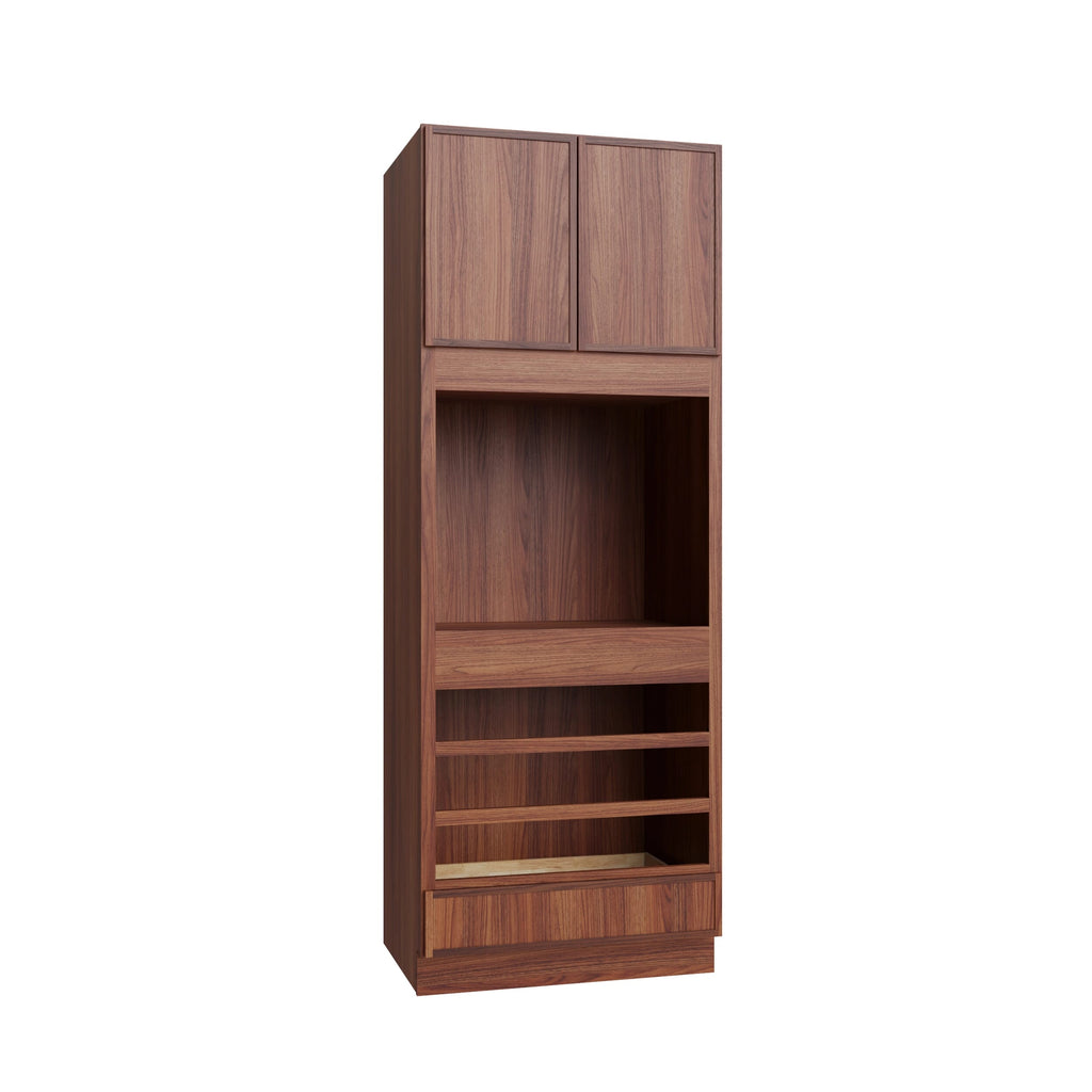 KCD Oslo Classic Walnut Oven Cabinet - 33" W x 90" H - product photo
