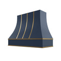 KCD Brooklyn Midnight Curved Hood with Brass Strapping - 48" W x 48" H - product photo