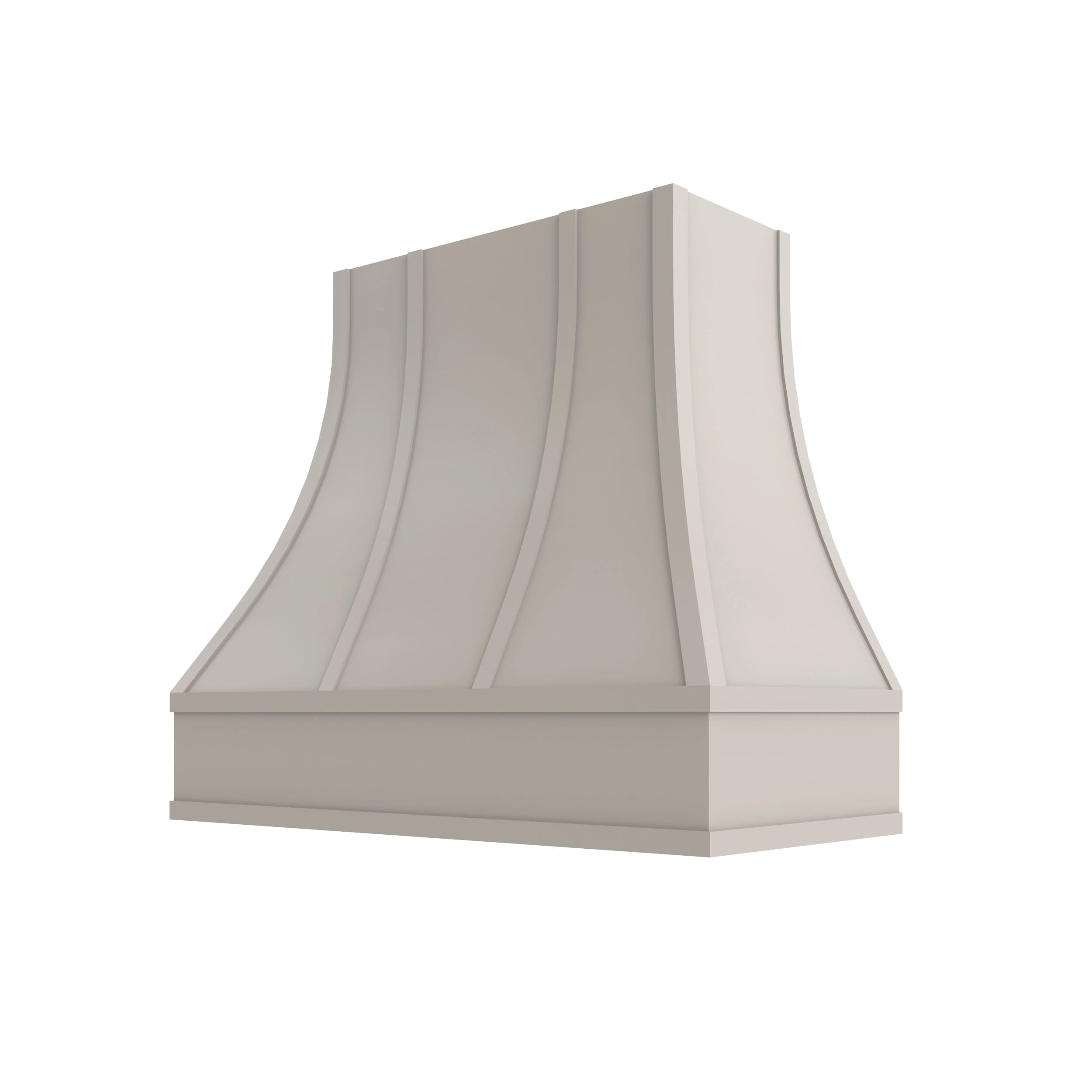 KCD Shaker Sand Curved Hood with Strapping Flat Trim - 36" W x 30" H - product photo