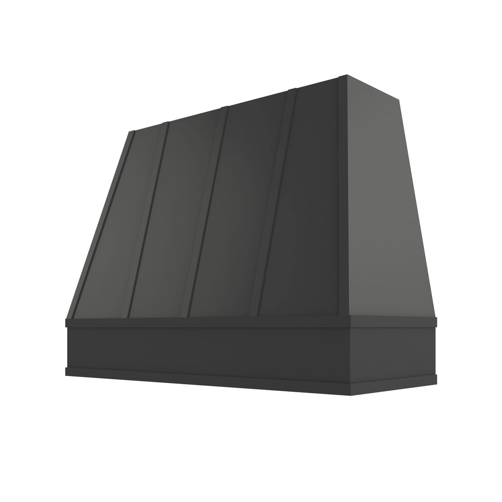 KCD Black Tapered Hood with Strapping Flat Trim - 48" W x 48" H - product photo