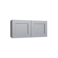 KCD Brooklyn Modern Gray Double Door Wall Cabinet - 33" W x 15" H - product photo