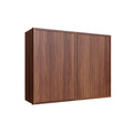 KCD Oslo Classic Walnut Double Door Wall Cabinet - 33" W x 30" H - product photo
