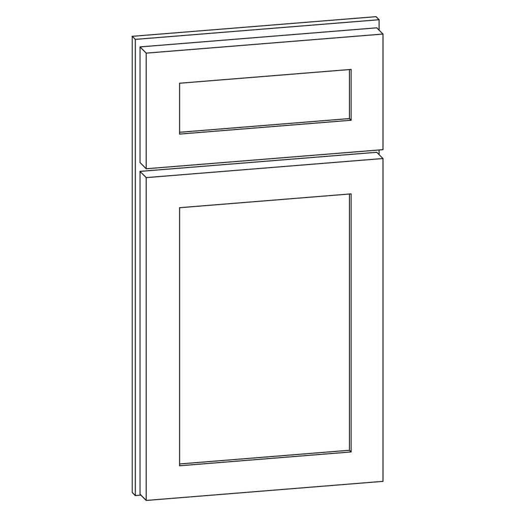 KCD Brooklyn Pearl B15 Sample Door, Drawer Front & Face Frame - line drawing