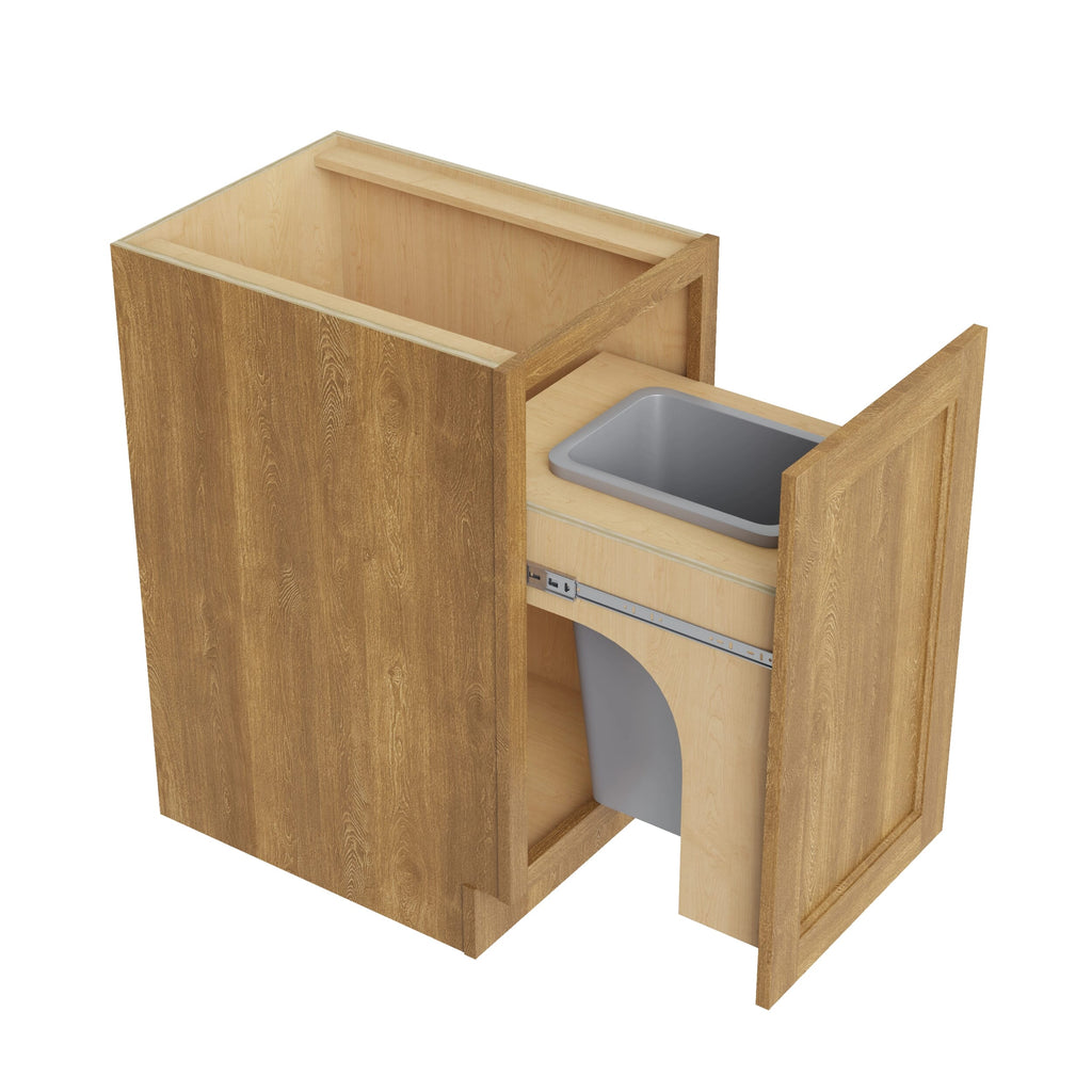 KCD Brooklyn Fawn Trash Can Base w/ Full Ht Door - 18" W w/ 1 Can - product photo