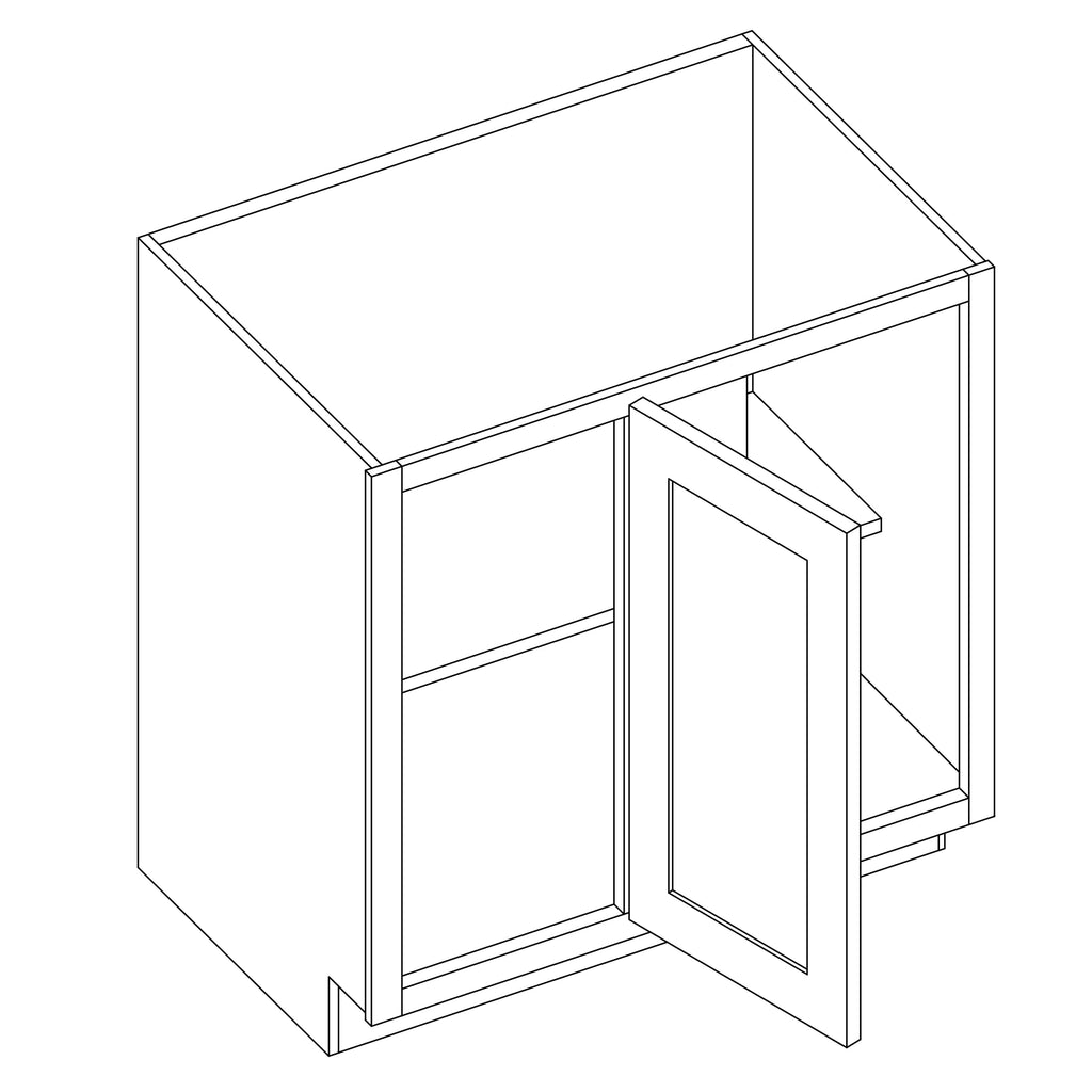 KCD Brooklyn Slate Blind Base Cabinet for 36" to 39" Space - 30" W - line drawing