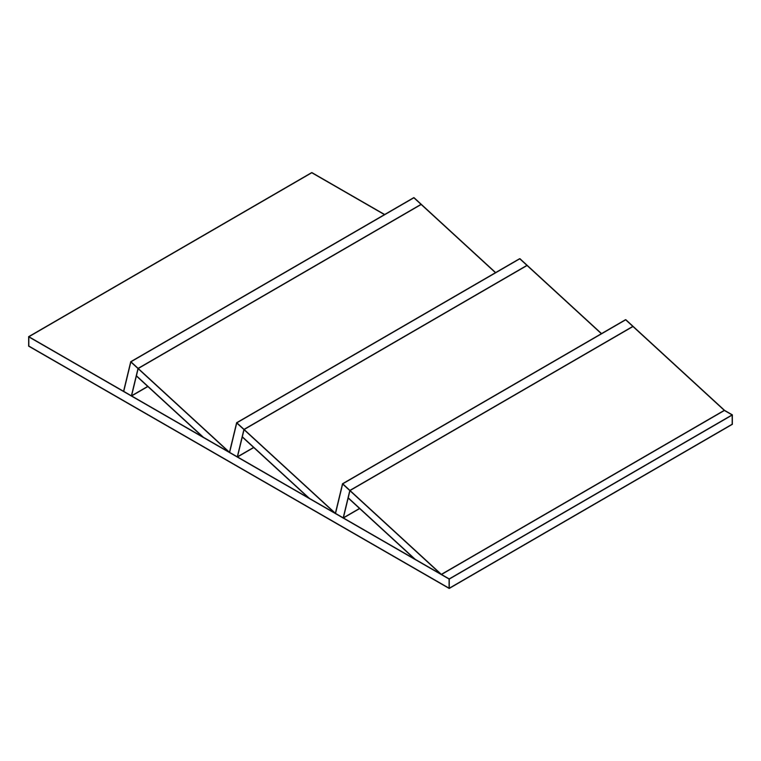 KCD KCD Accessories Natural Spice Tray Drawer Insert for B15/B18 Drawer - line drawing