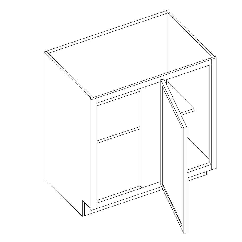 KCD Oslo Classic Walnut Blind Base Cabinet for 36" to 39" Space - 30" W - line drawing