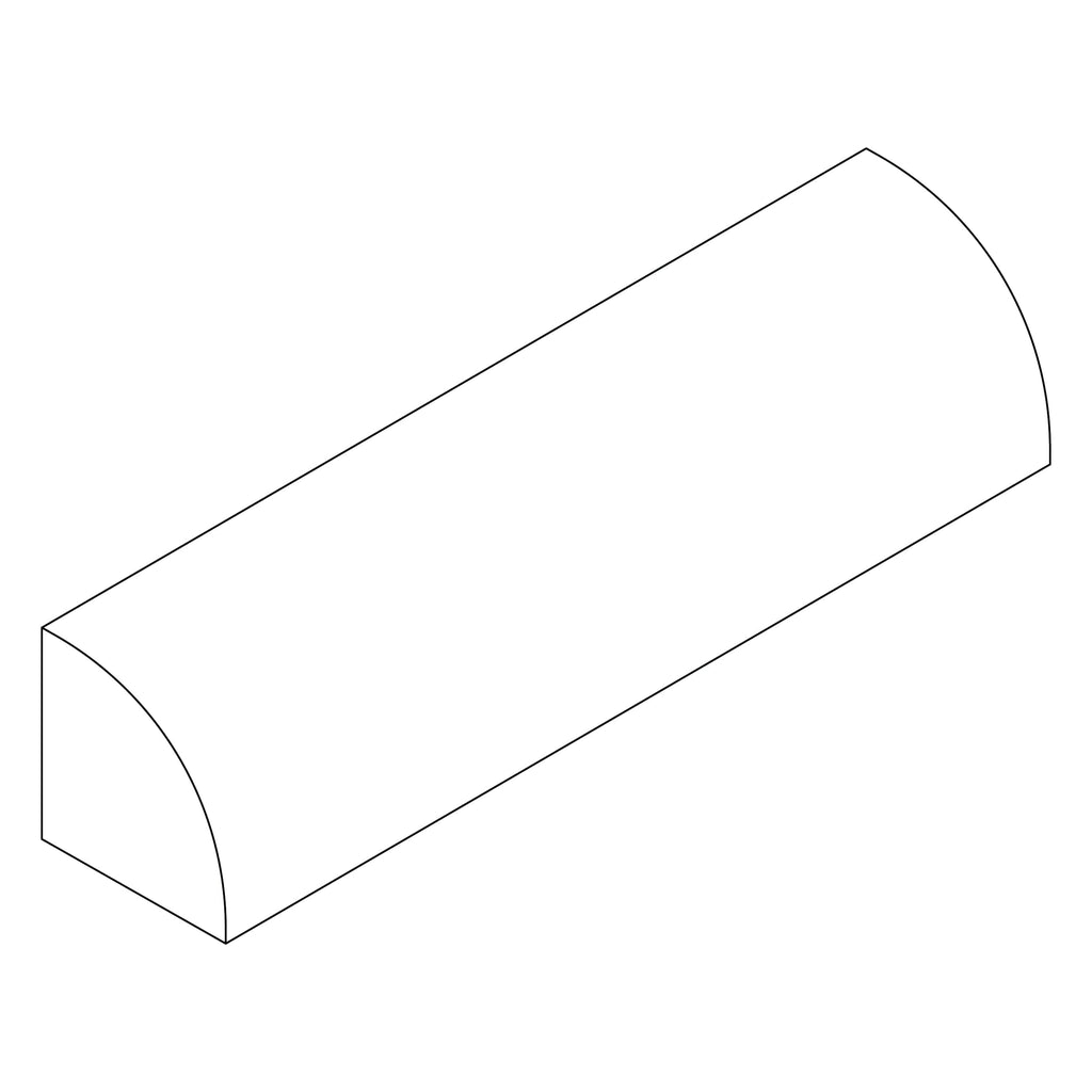 KCD Oslo White Shoe Molding - line drawing