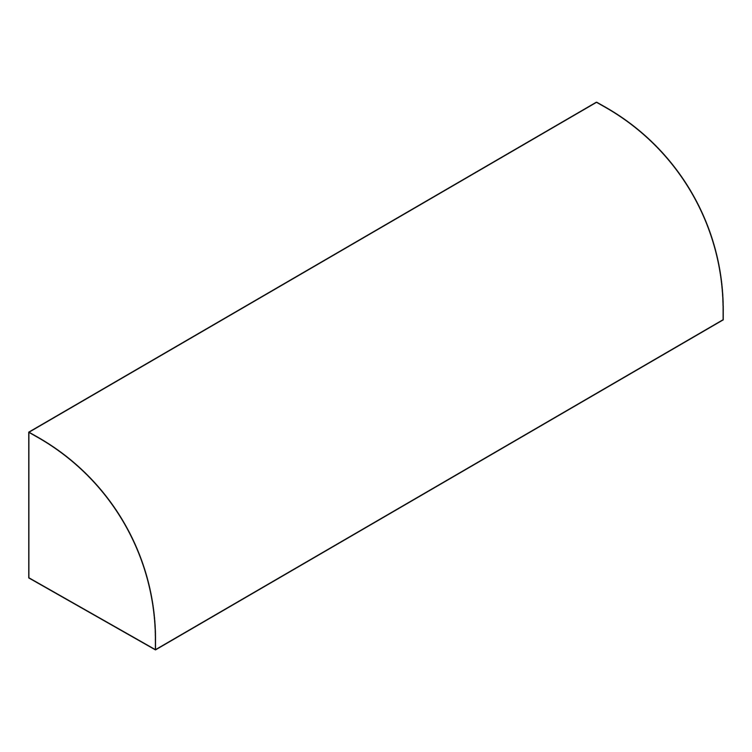 KCD Oslo White Shoe Molding - line drawing