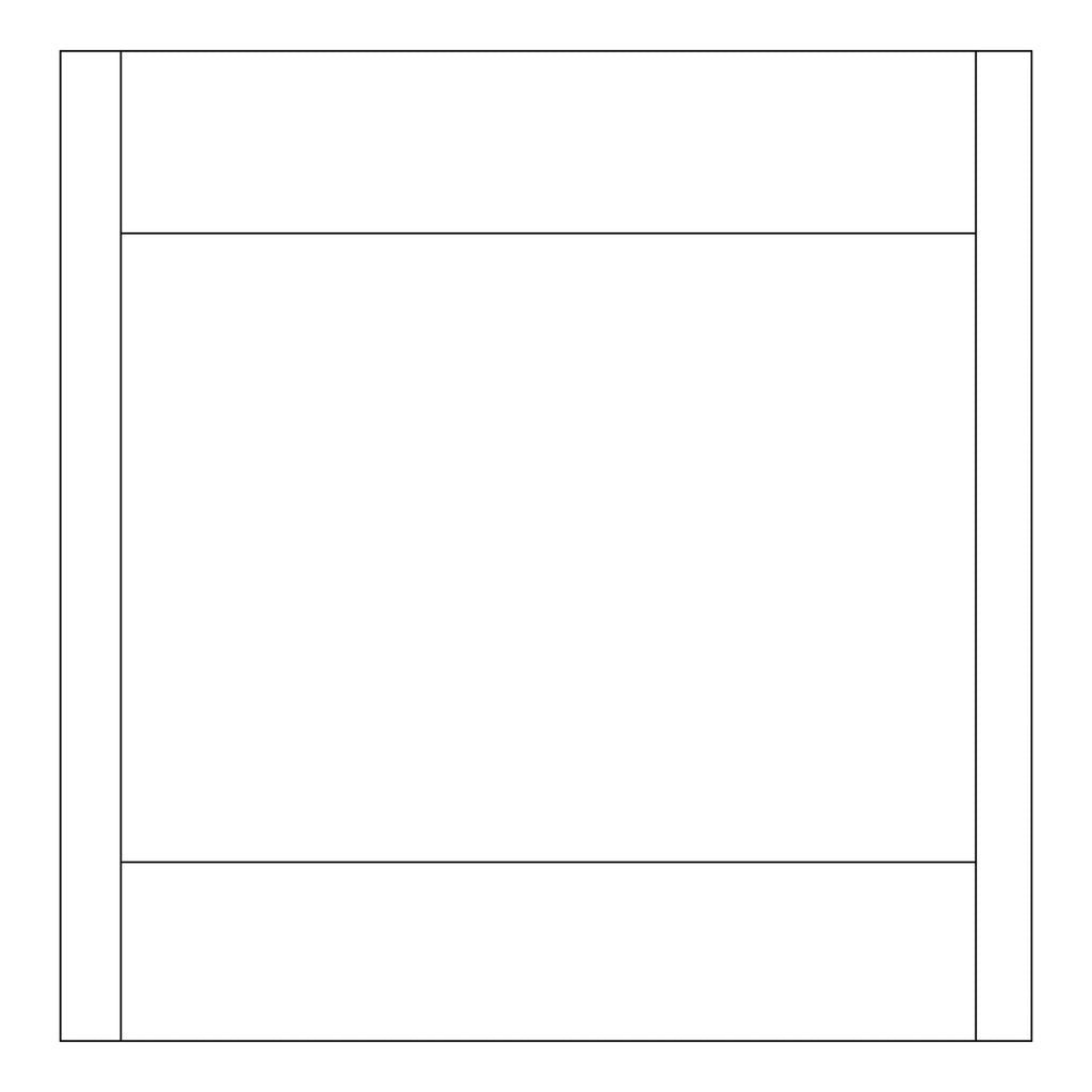 KCD Essential White Oven Cabinet Overlay Panel - 33" W x 55" H - line drawing
