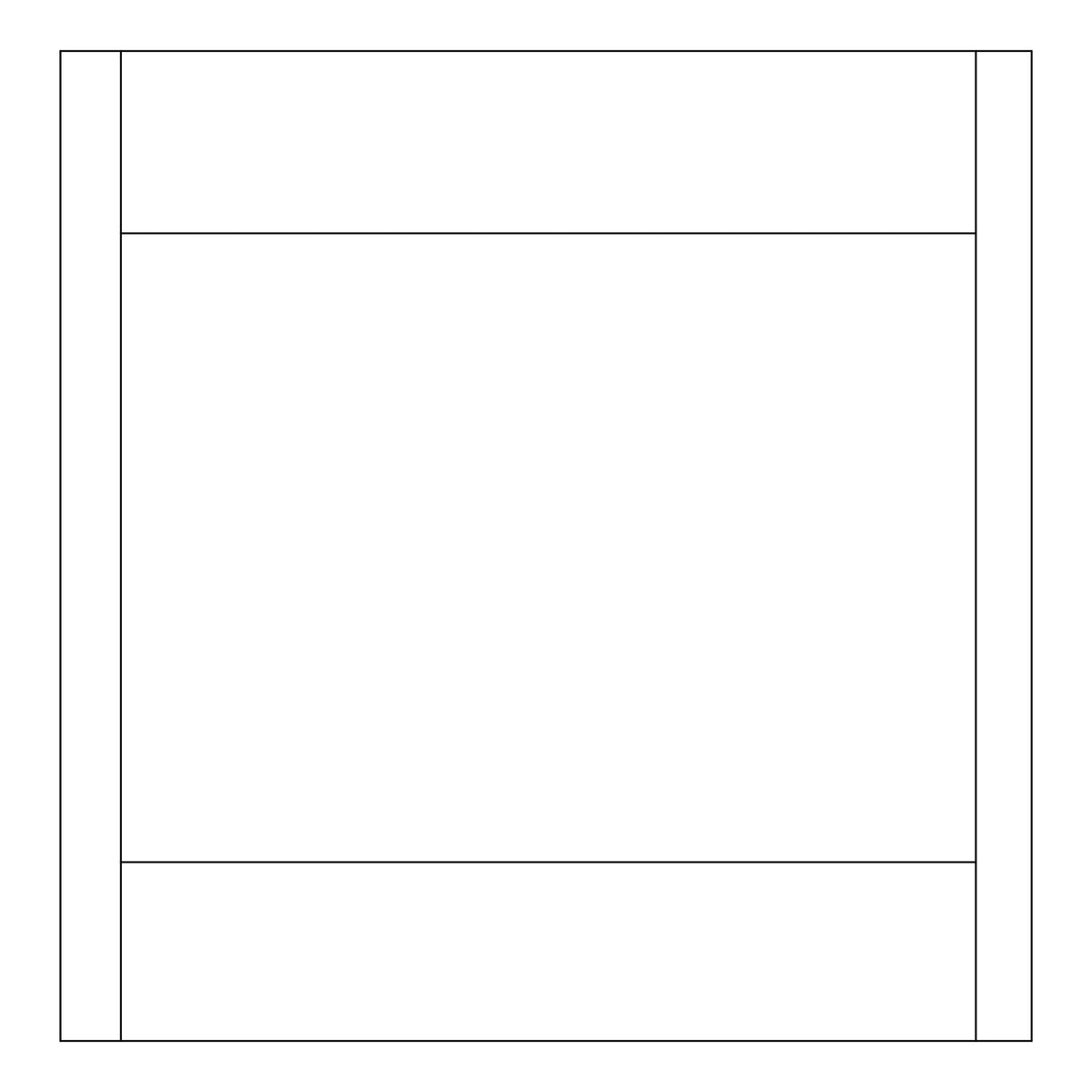 KCD Essential White Oven Cabinet Overlay Panel - 33" W x 55" H - line drawing