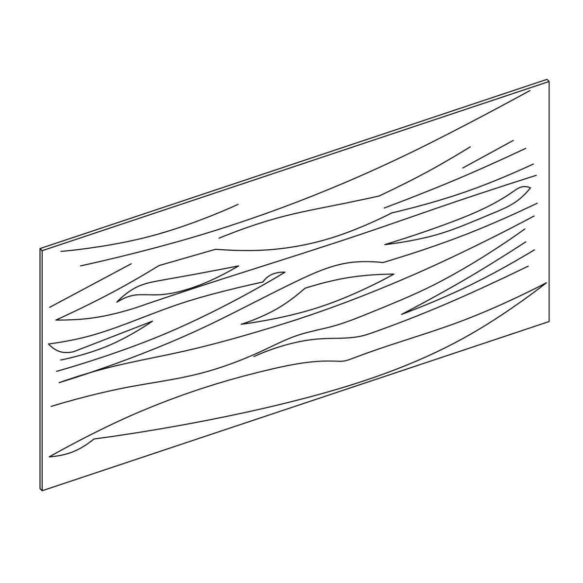 KCD Shaker Kodiak 1/2" Thick Finished Plywood Panel - line drawing