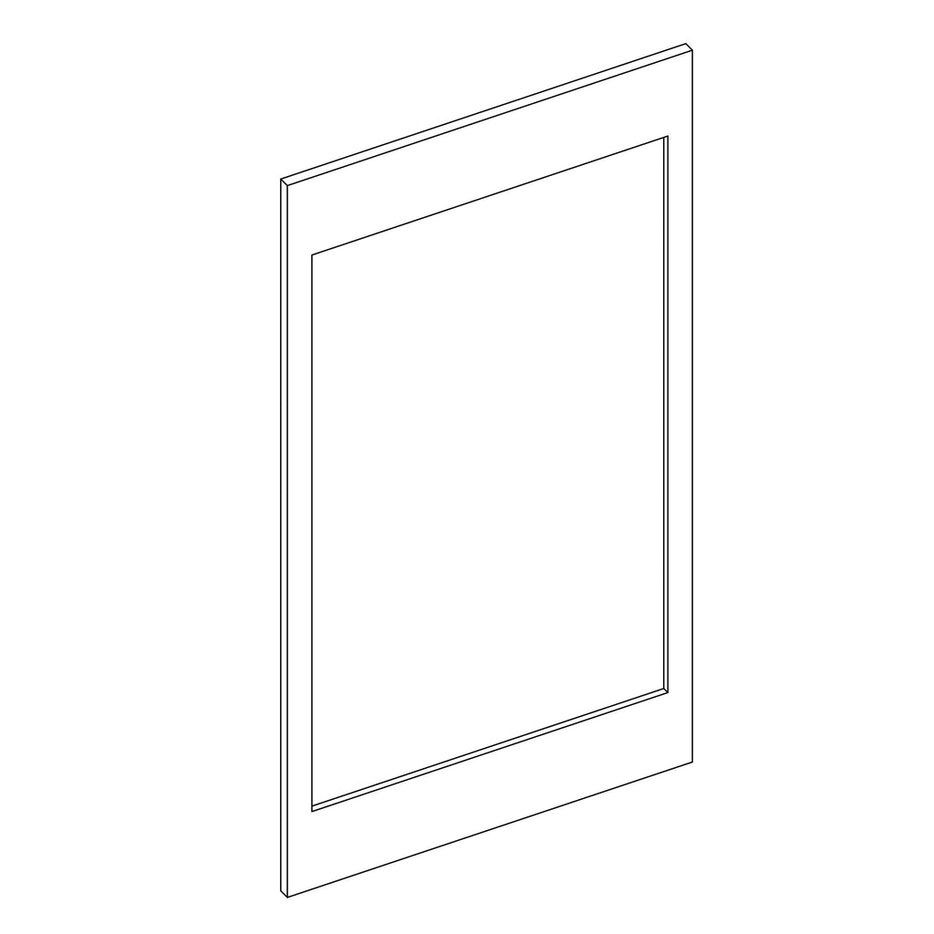 KCD Oslo Oak Oven Cabinet Overlay Panel - 33" W x 55" H - line drawing