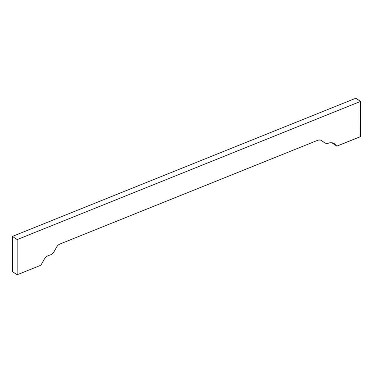 KCD Brooklyn Midnight Furniture Valance - 37" W - line drawing