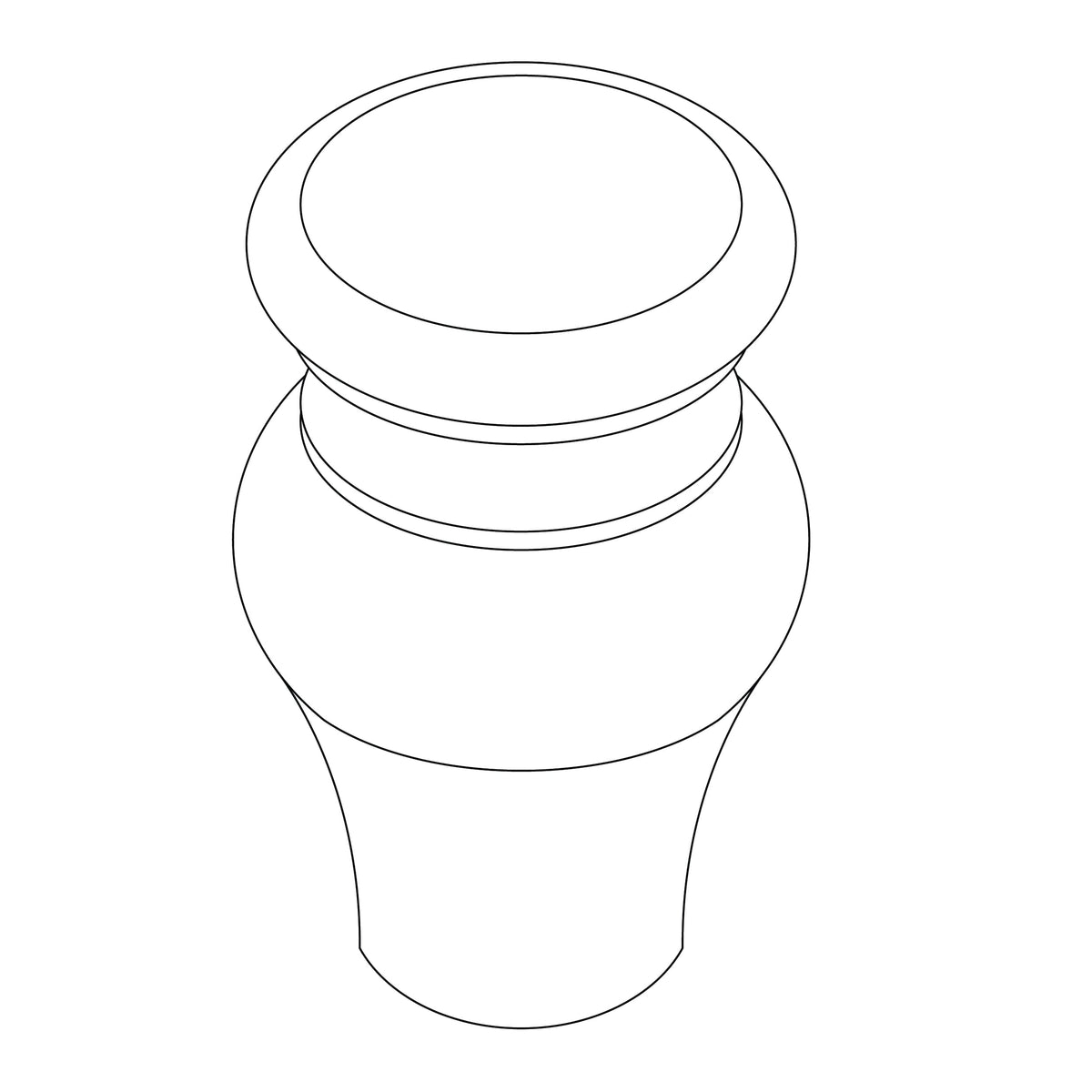 KCD Brooklyn Bright White Bunfoot - line drawing