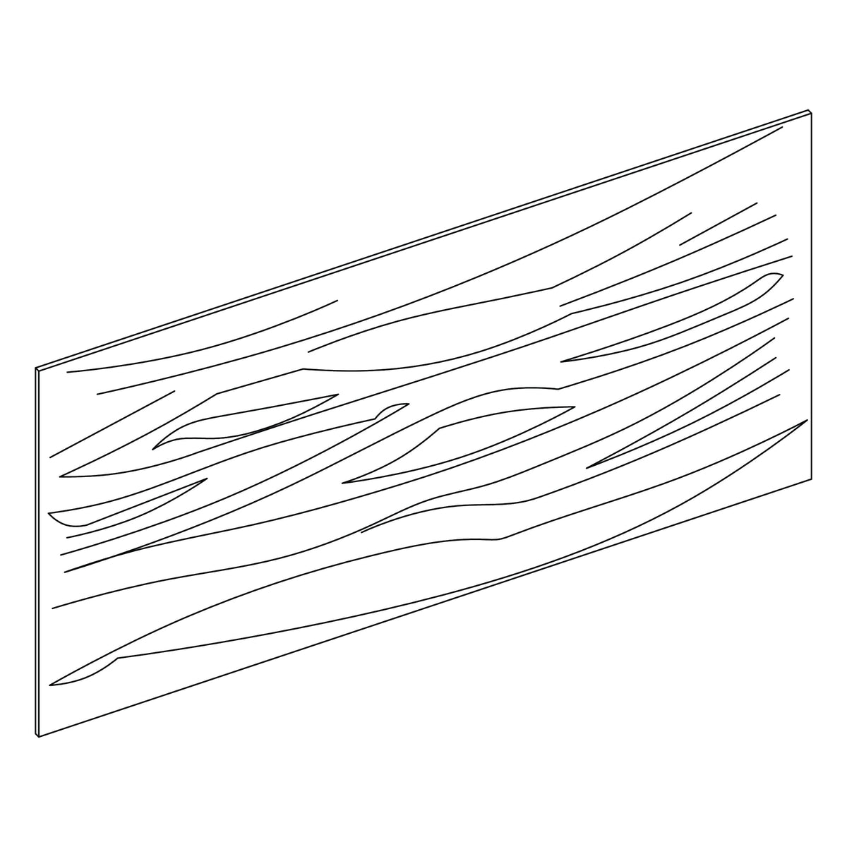 KCD Shaker Sand Back Panel (Long Grain) - 48" W x 96" H - line drawing