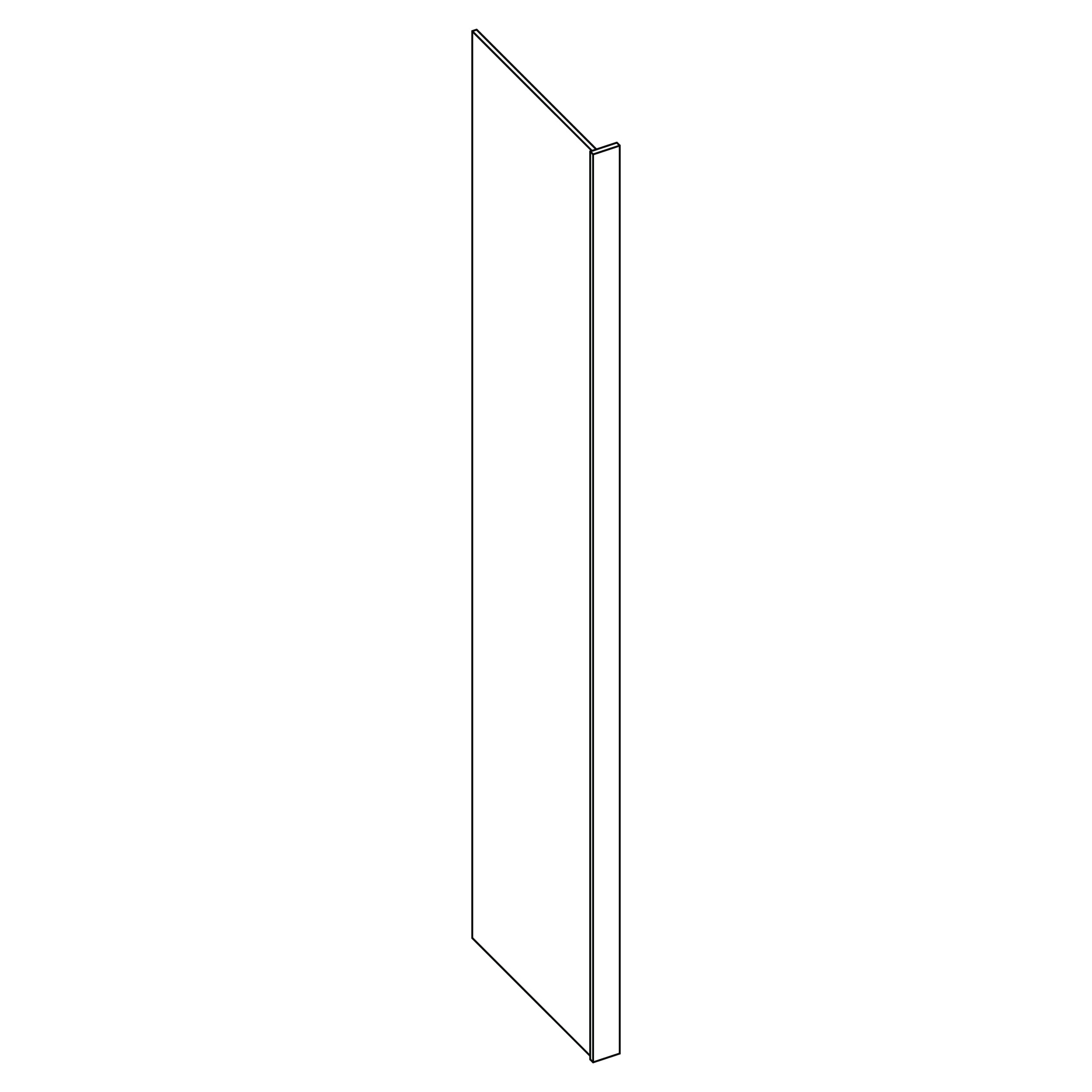 KCD Brooklyn Slate Tall End Panel - line drawing