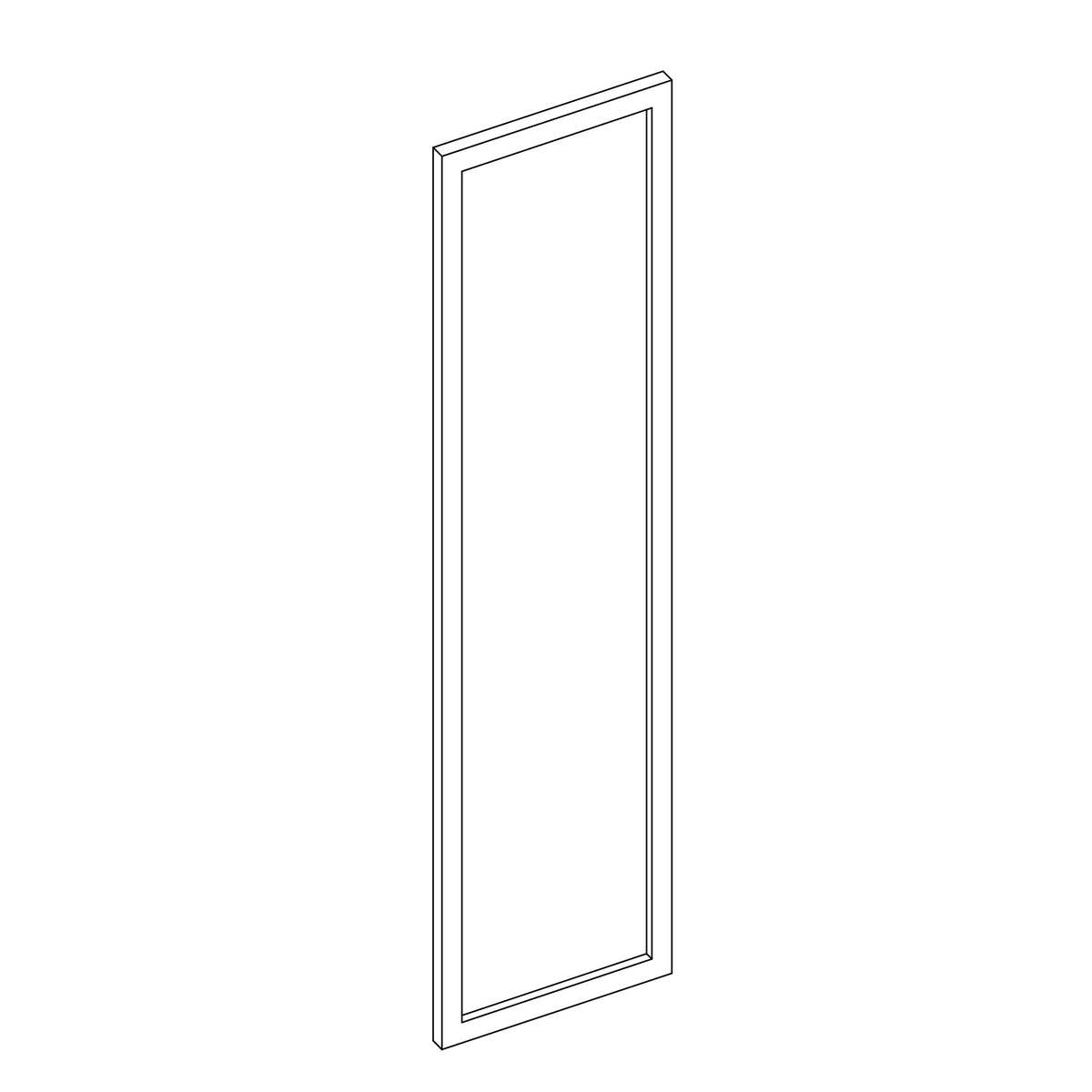 KCD Oslo White Decorative Wall Panel - 12" W x 42" H - line drawing