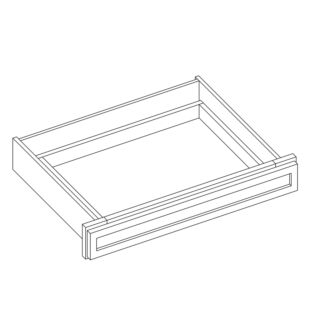 KCD Oslo Oak Vanity Drawer - 24" W - line drawing