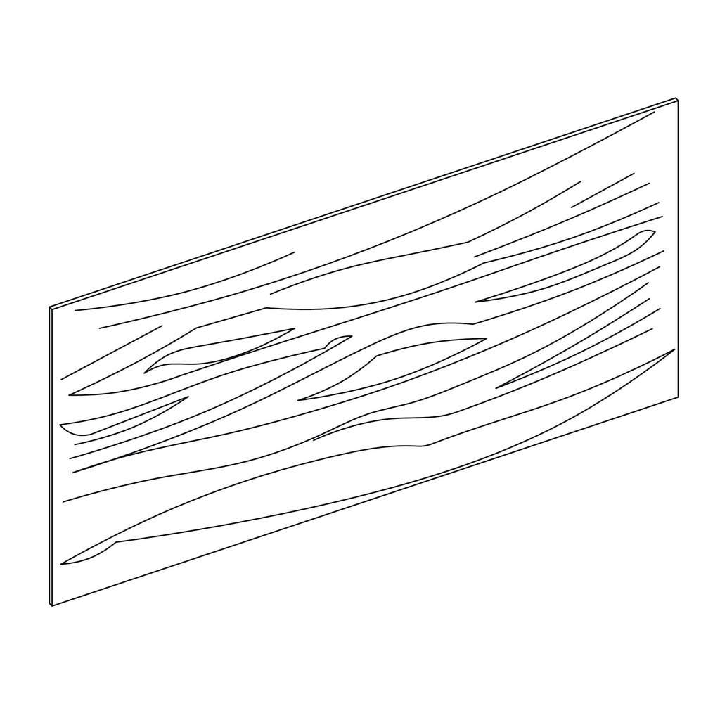 KCD Shaker Designer White 1/2" Thick Finished Plywood Panel - line drawing