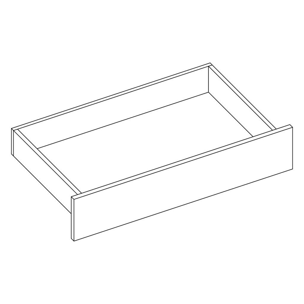 KCD Shaker Designer White Slab Oven Cabinet Drawer - line drawing