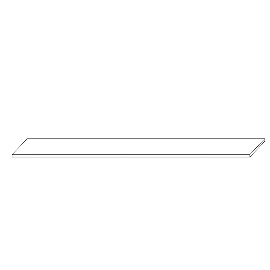 KCD Oslo Oak Shelf - 96" W x 12" D - line drawing