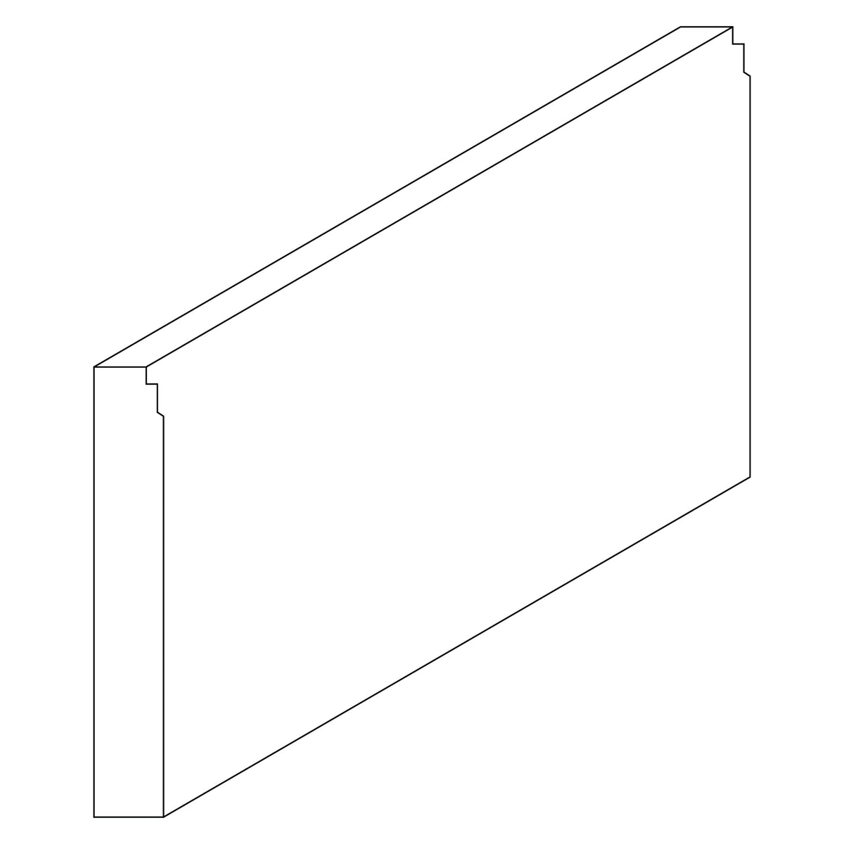 KCD Brooklyn Modern Gray Furniture Base Molding - line drawing
