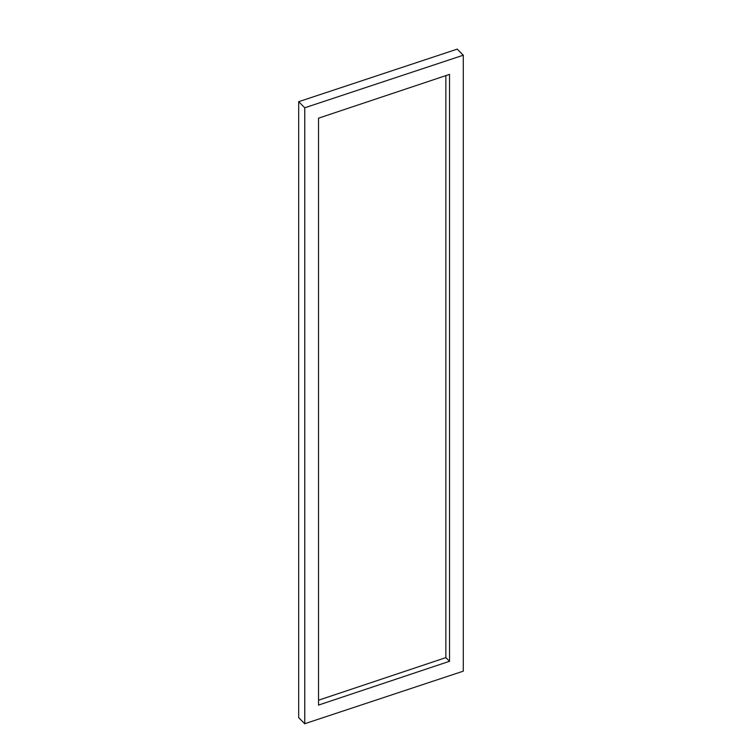 KCD Oslo Oak Decorative Wall Panel - 12" W x 42" H - line drawing