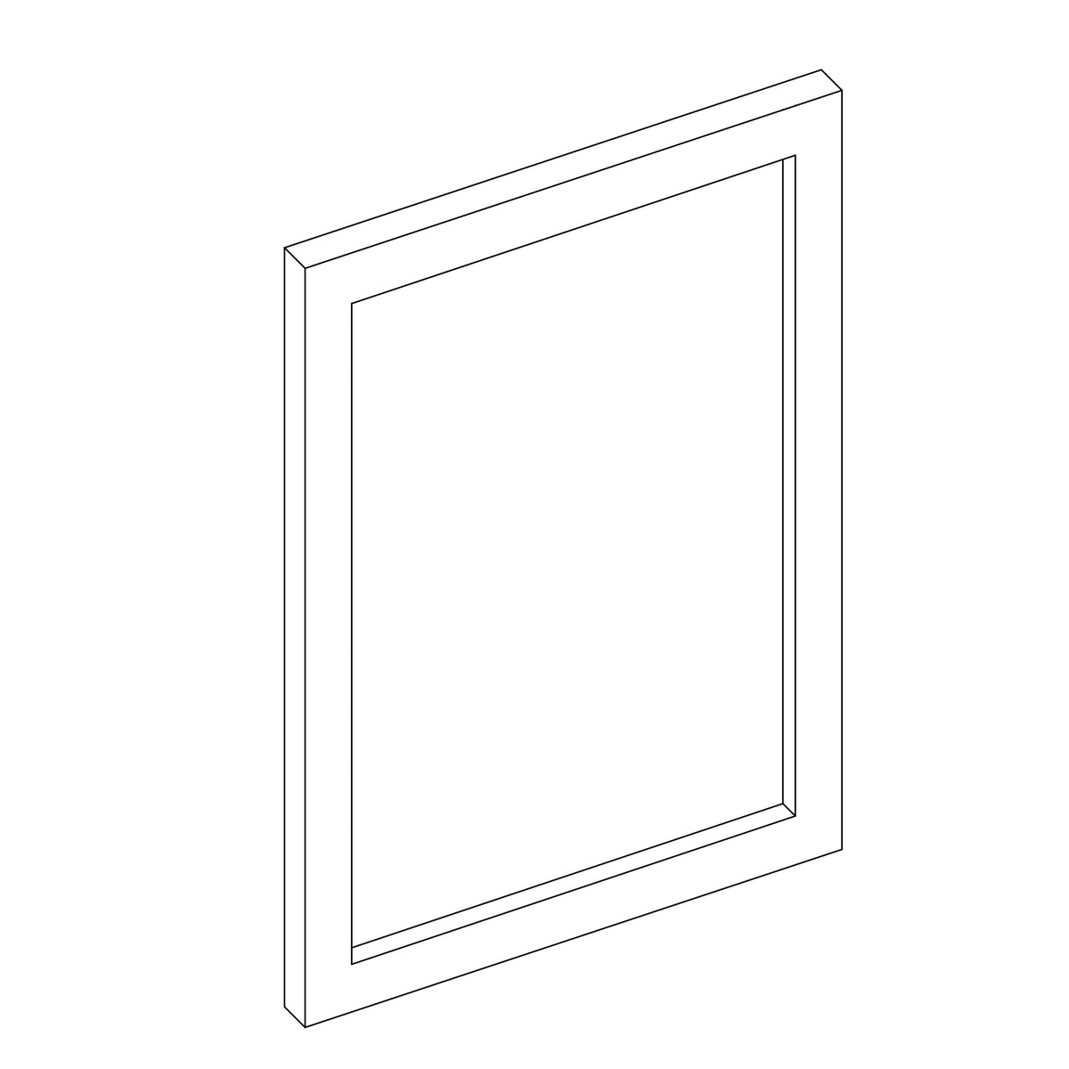 KCD Oslo White Decorative Wall Panel - 12" W x 30" H - line drawing