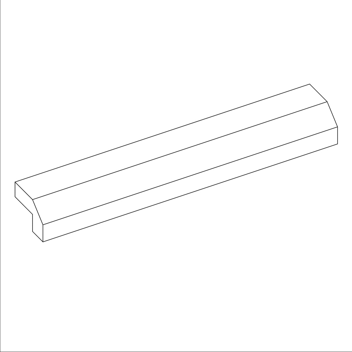 KCD Oslo White Light Rail Molding - Transitional - line drawing