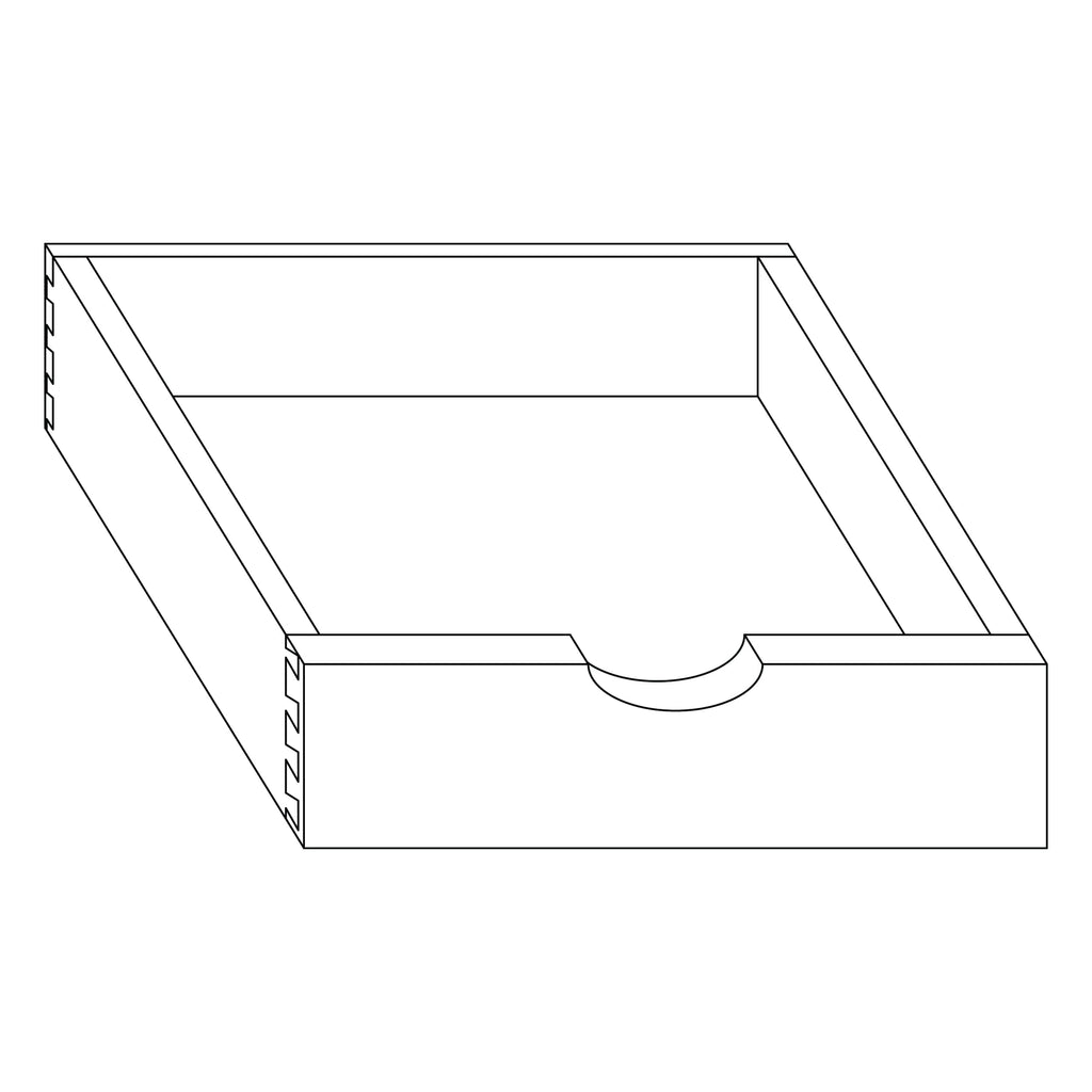 KCD KCD Accessories Natural Soft Close Roll Out Tray for 30" Cabinet (2/pkg) - line drawing
