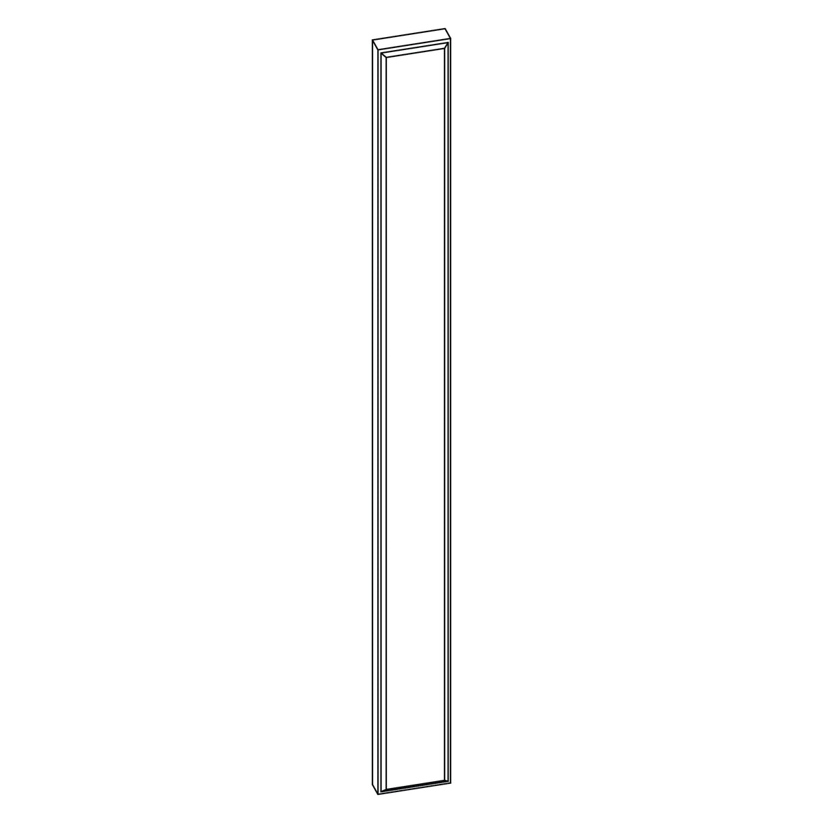 KCD Essential Gray Overlay Filler - 2.5” W x 28.75” H - line drawing