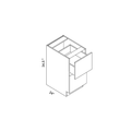Eurocraft Gris Nube HG - 2 Drawer Base Cabinet - 36"W X 34 1/2"H X 24"D