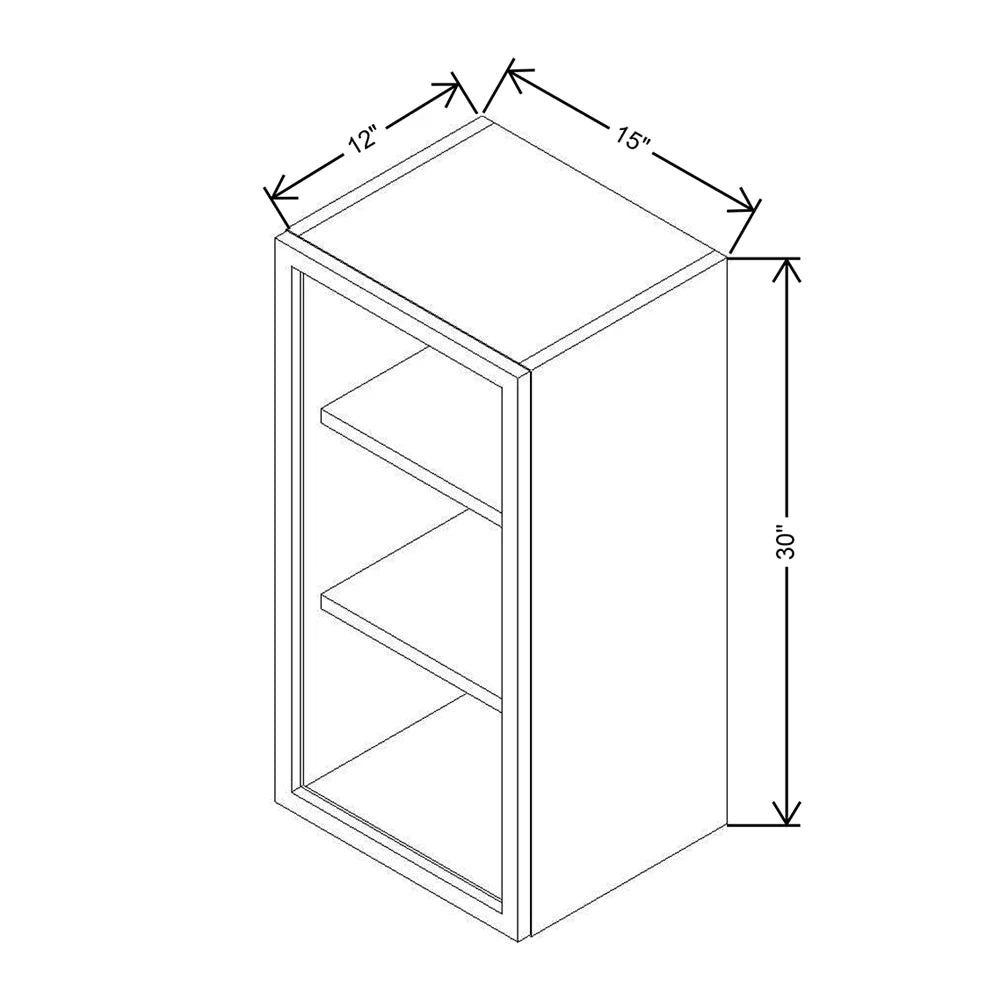 CNC Classic Broadway Chestnut 15" W X 30" H Aluminum Frame Glass Door Cabinet - Vertical