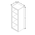 CNC Classic Broadway Walnut 15" W X 42" H Aluminum Frame Glass Door Cabinet - Vertical
