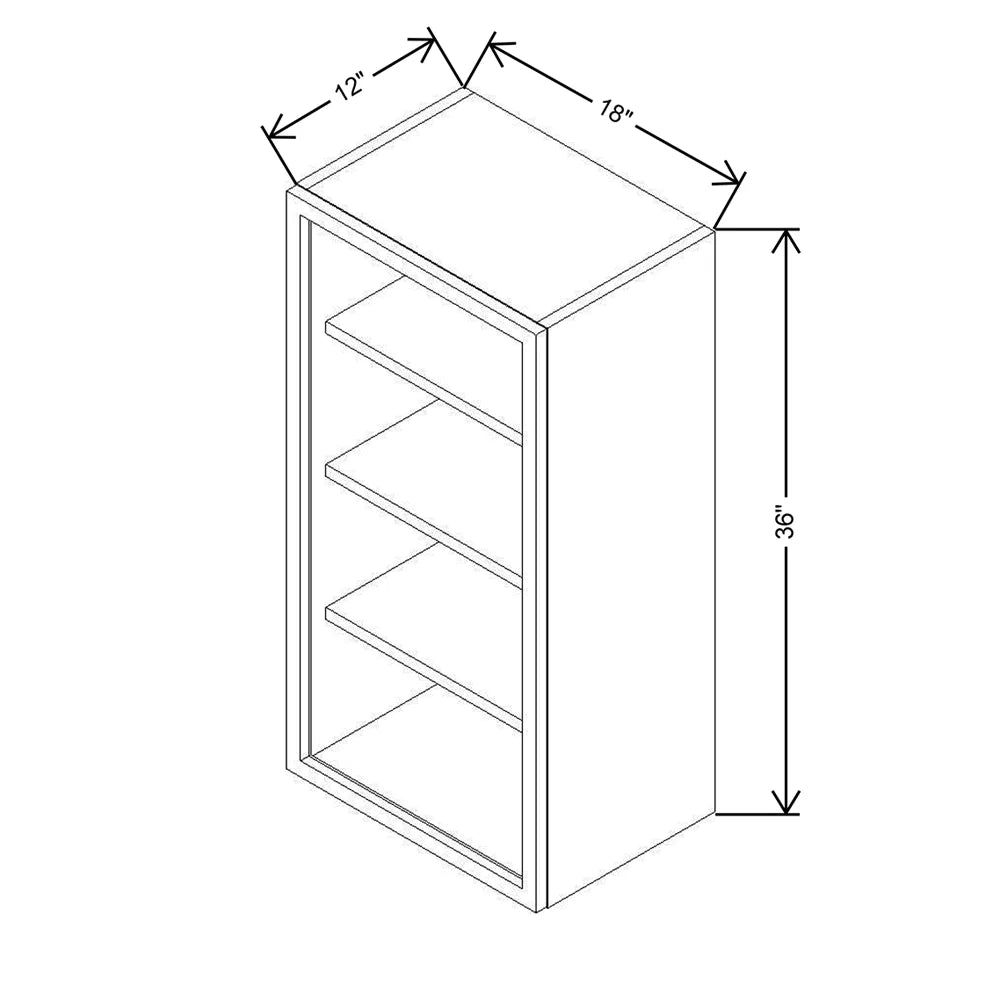 CNC Classic Broadway Cotton 18" W X 36" H Aluminum Frame Glass Door Cabinet - Vertical