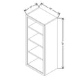 CNC Classic Broadway Graphite 18" W X 42" H Aluminum Frame Glass Door Cabinet - Vertical