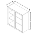 CNC Classic Milano Autumn 30" W X 30" H Aluminum Frame Glass Door - Vertical