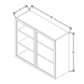 CNC Classic Milano Obsidian 39" W X 15" H X 24" D Double Door Wall Cabinet