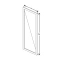 CNC Classic Milano Pine 15" W X 36" H Aluminum Frame Glass Door - Vertical