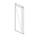 CNC Classic Milano Snow 15" W X 42" H Aluminum Frame Glass Door - Vertical
